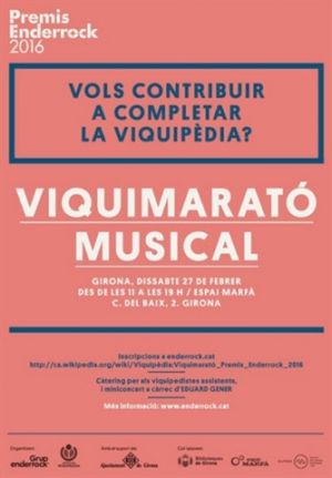Girona acull una Viquimarató musical amb motiu dels Premis Enderrock